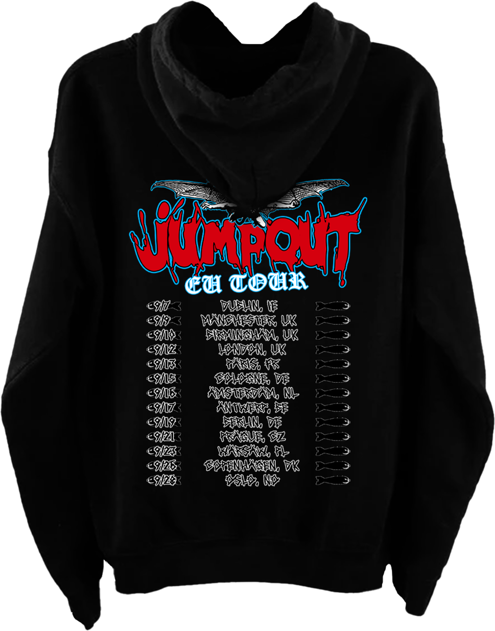 OssamaSon Gravestone Emblem Black EU Tour Hoodie