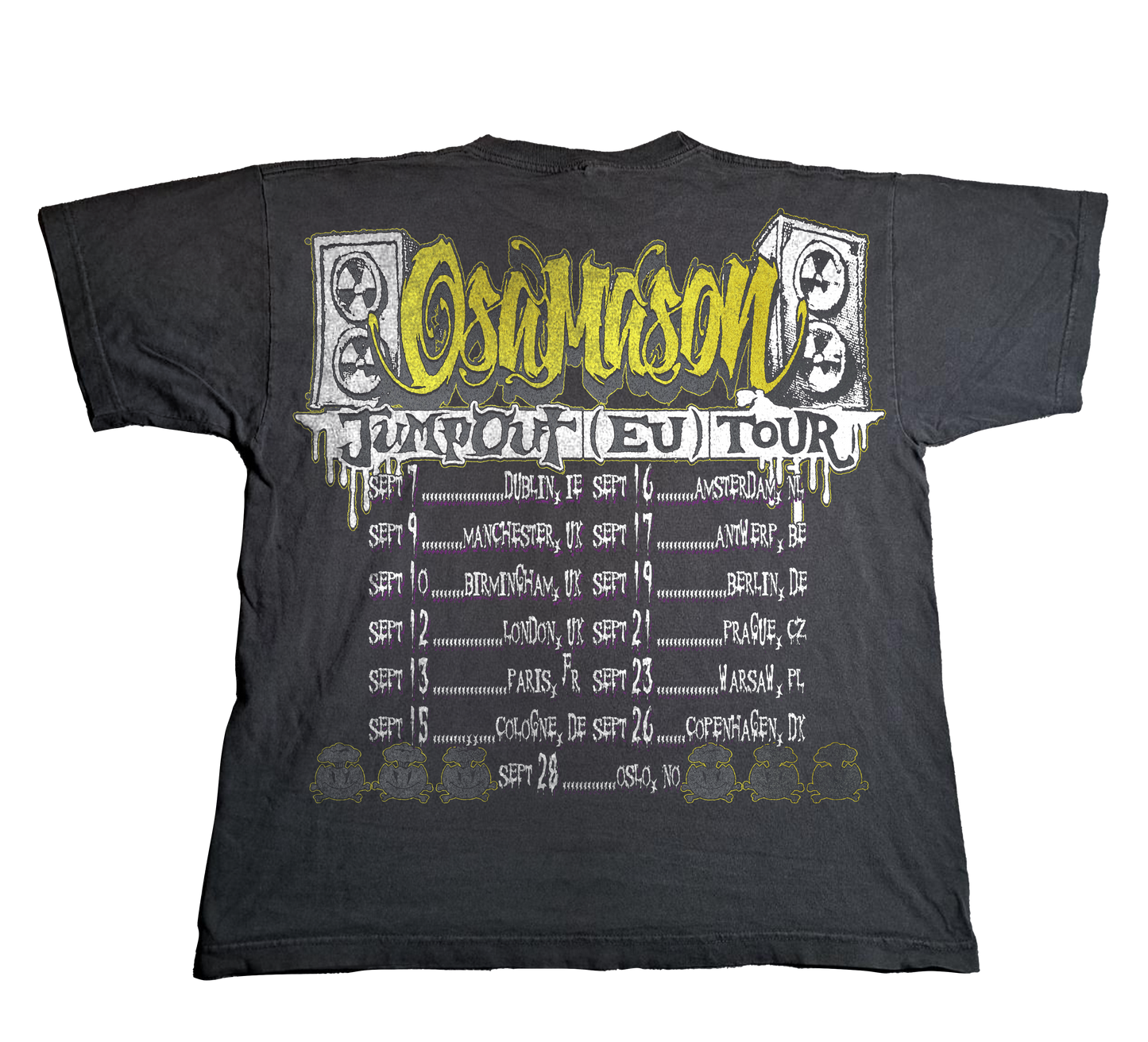 OsamaSon Bomb Skull EU Black Tour Tee